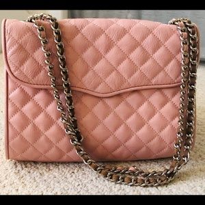 Rebecca Minkoff Leather Pink Quilted Shoulder Bag